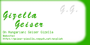 gizella geiser business card